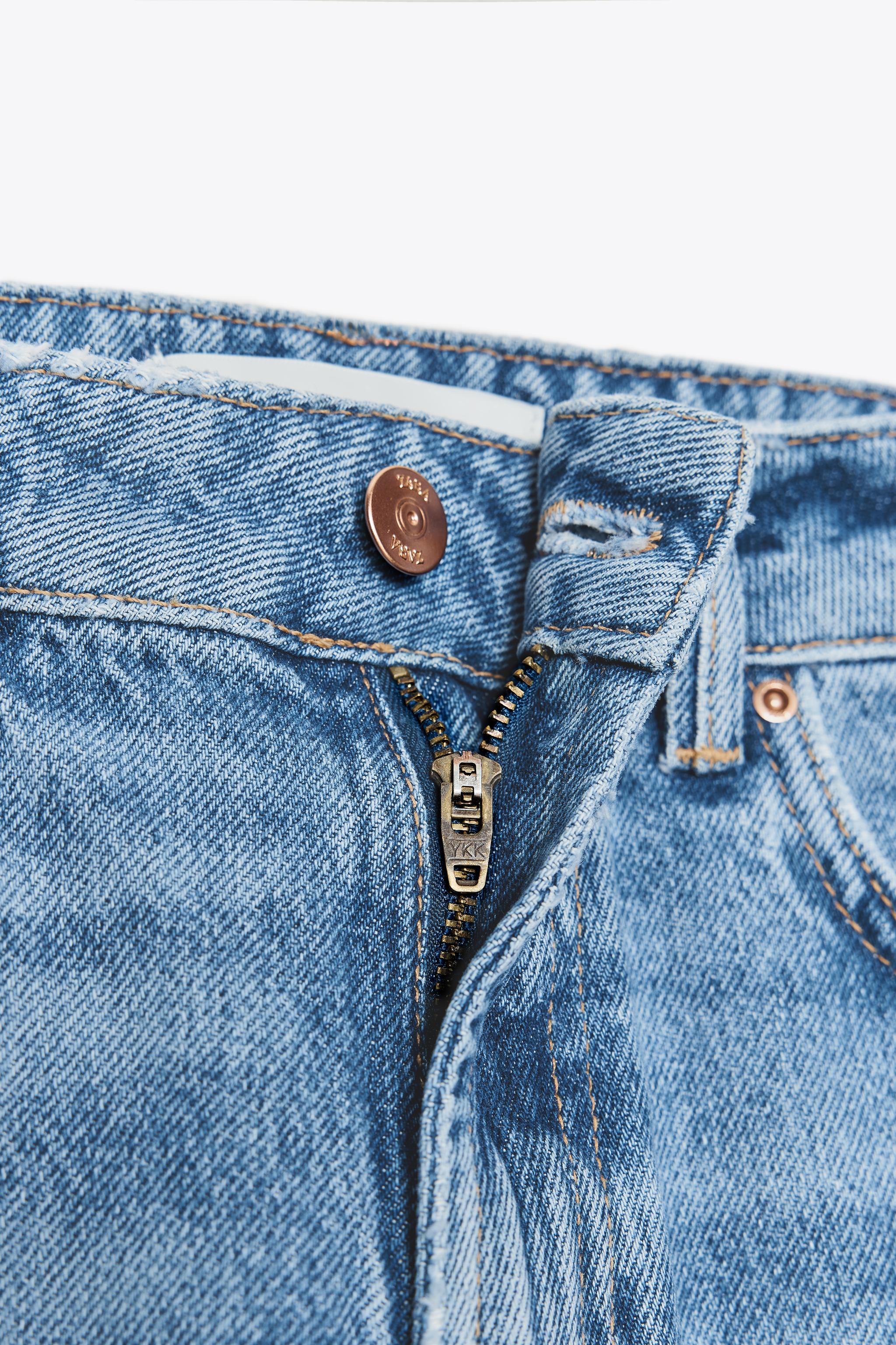 Z1975 90'S HIGH-WAISTED STRAIGHT BELTED JEANS - Mid-blue
