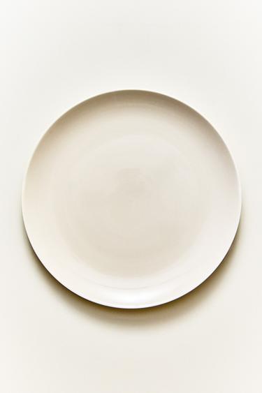 PLAIN STONEWARE DESSERT PLATE - Cream by Zara