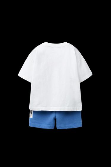 JOGGING-SET MIT T-SHIRT UND BERMUDASHORTS – MICKY MAUS © - Blau von Zara