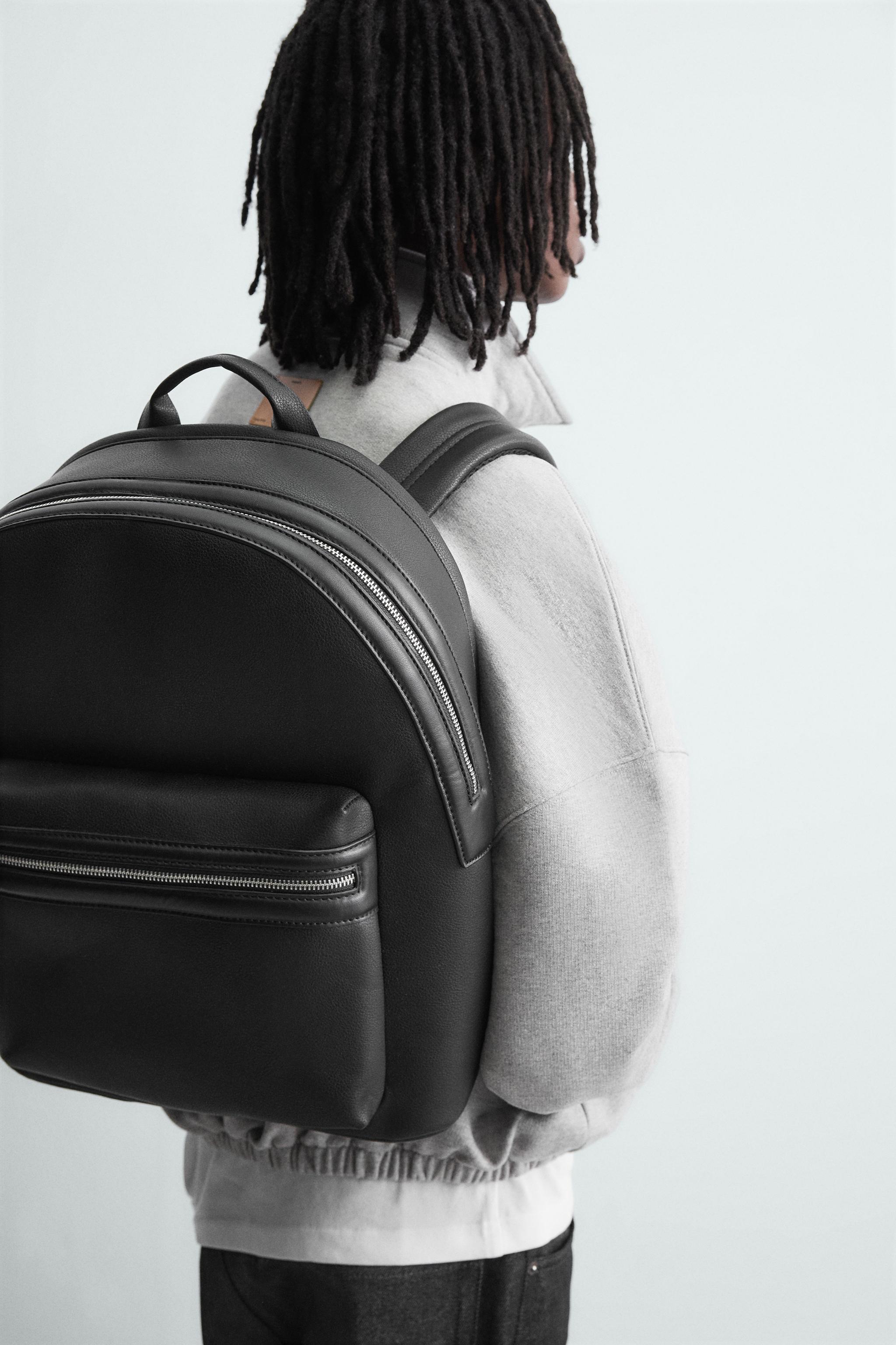 TEXTURED BACKPACK - Black | ZARA United States TEXTURED BACKPACK - Black | ZARA United States