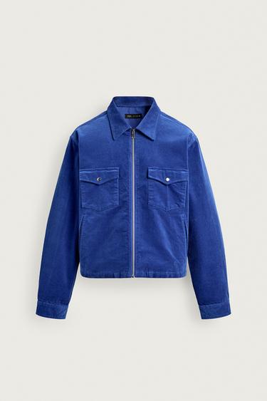 SOBRECAMISA PANA CREMALLERA - Azulina de Zara