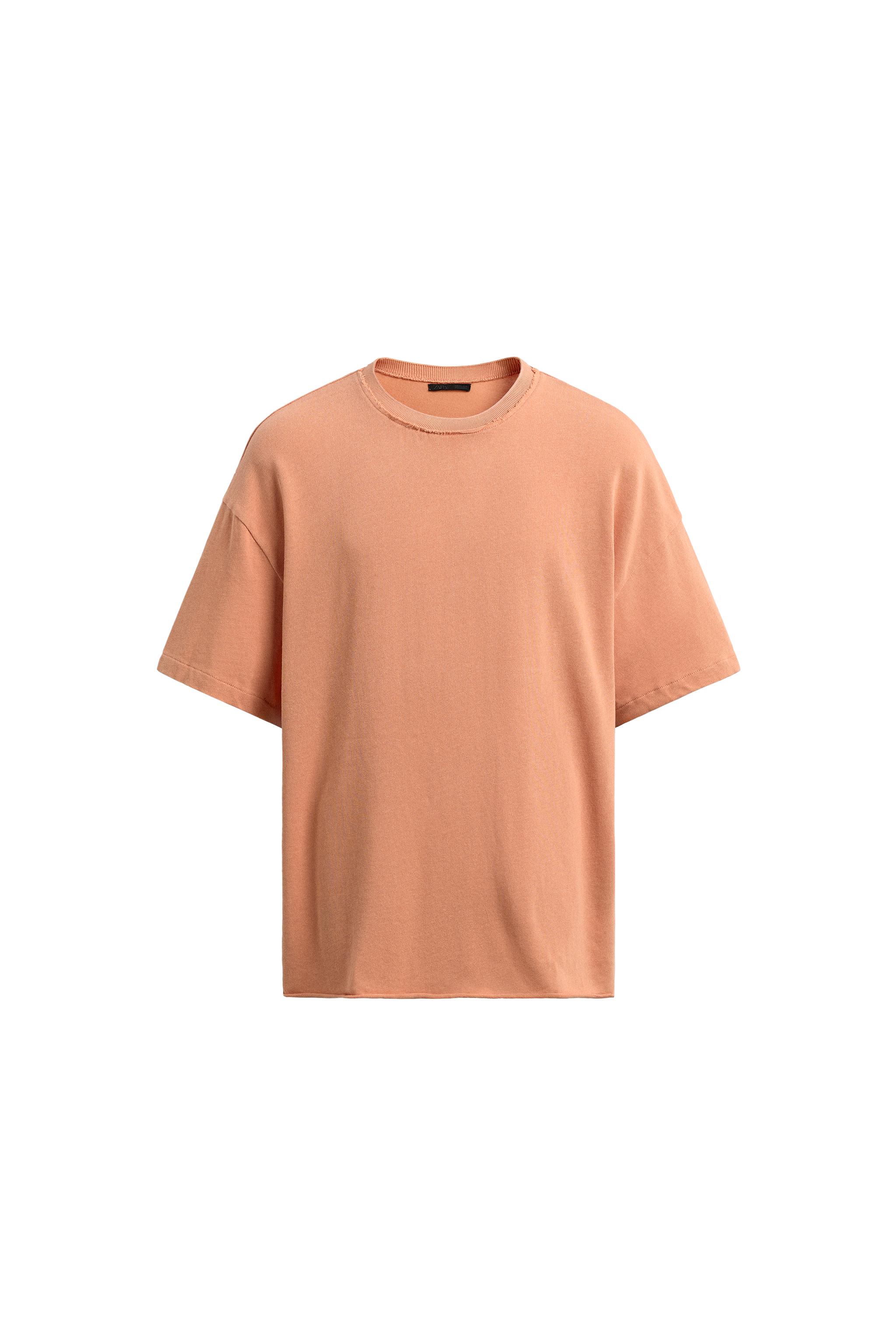 ASİMETRİK KENARLI ÖRGÜ T-SHIRT