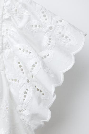 ROBE BRODÉE - Blanc de Zara - Image 2