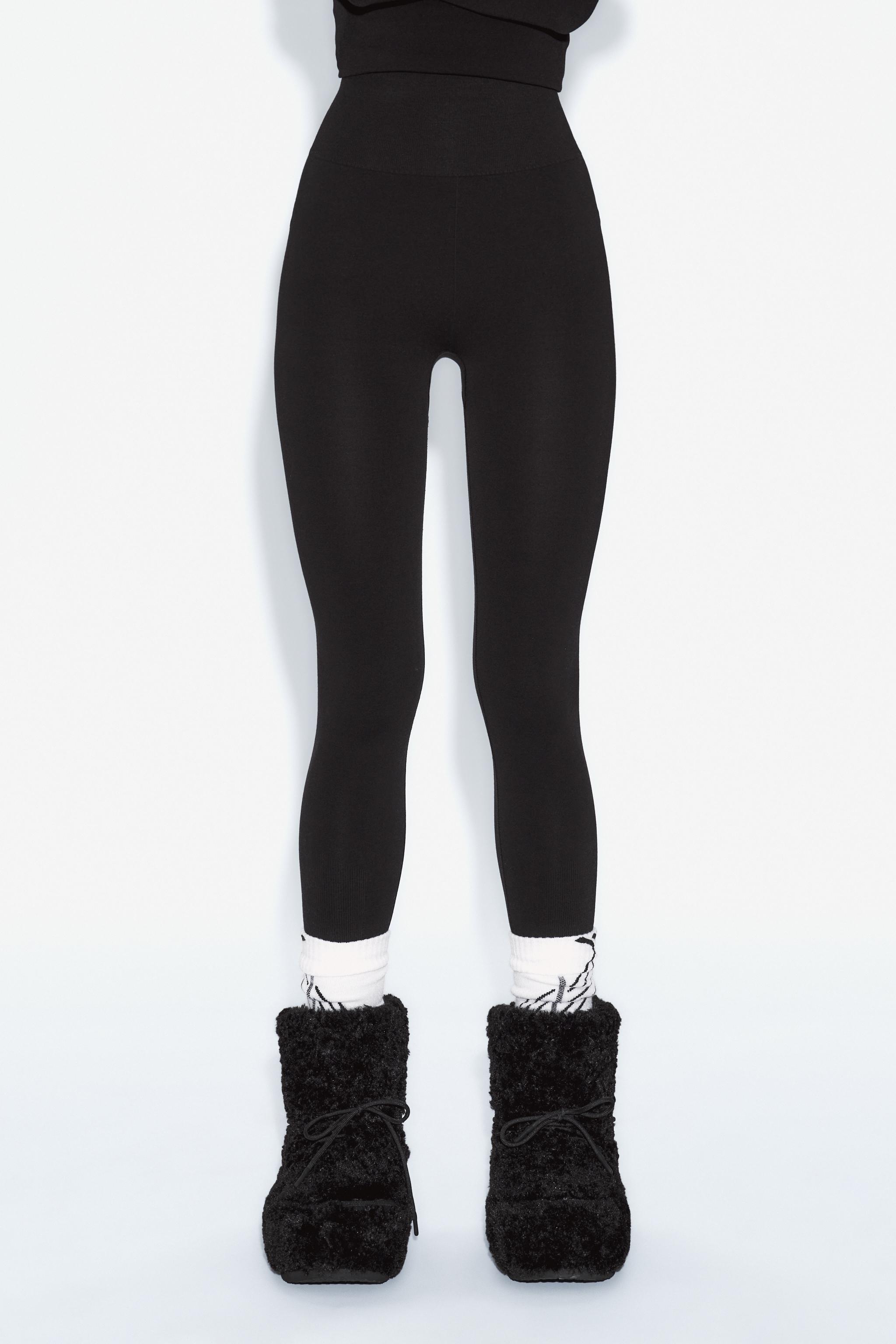 Zara, Pants & Jumpsuits, Nwt Zara Woman Rhinestone Seamless Leggings High  Waisted Mesh Size Xs S