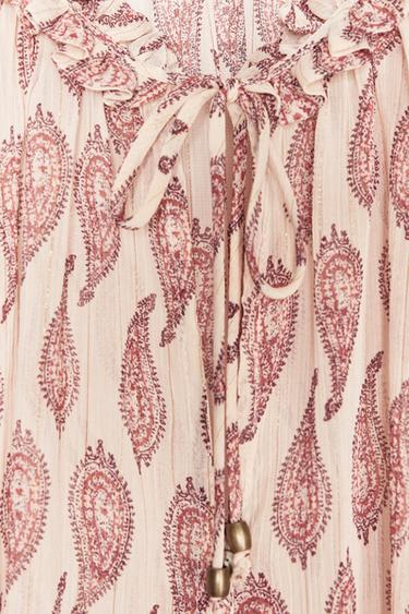 PRINTED SHIRT WITH METALLIC THREAD - Multicoloured by Zara - Image 6