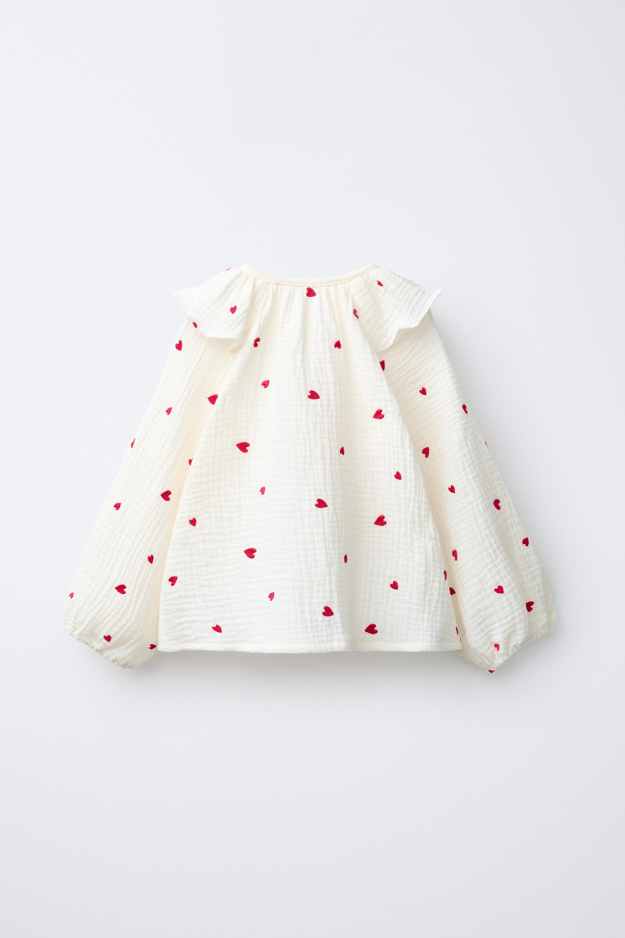 TEXTURED EMBROIDERED HEART SHIRT