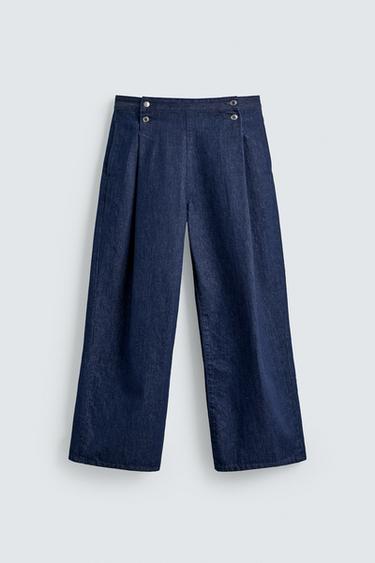 QUẦN DENIM ỐNG RỘNG WIDE FIT HARRY LAMBERT FOR ZARA X DISNEY - Màu xanh nước biển từ Zara