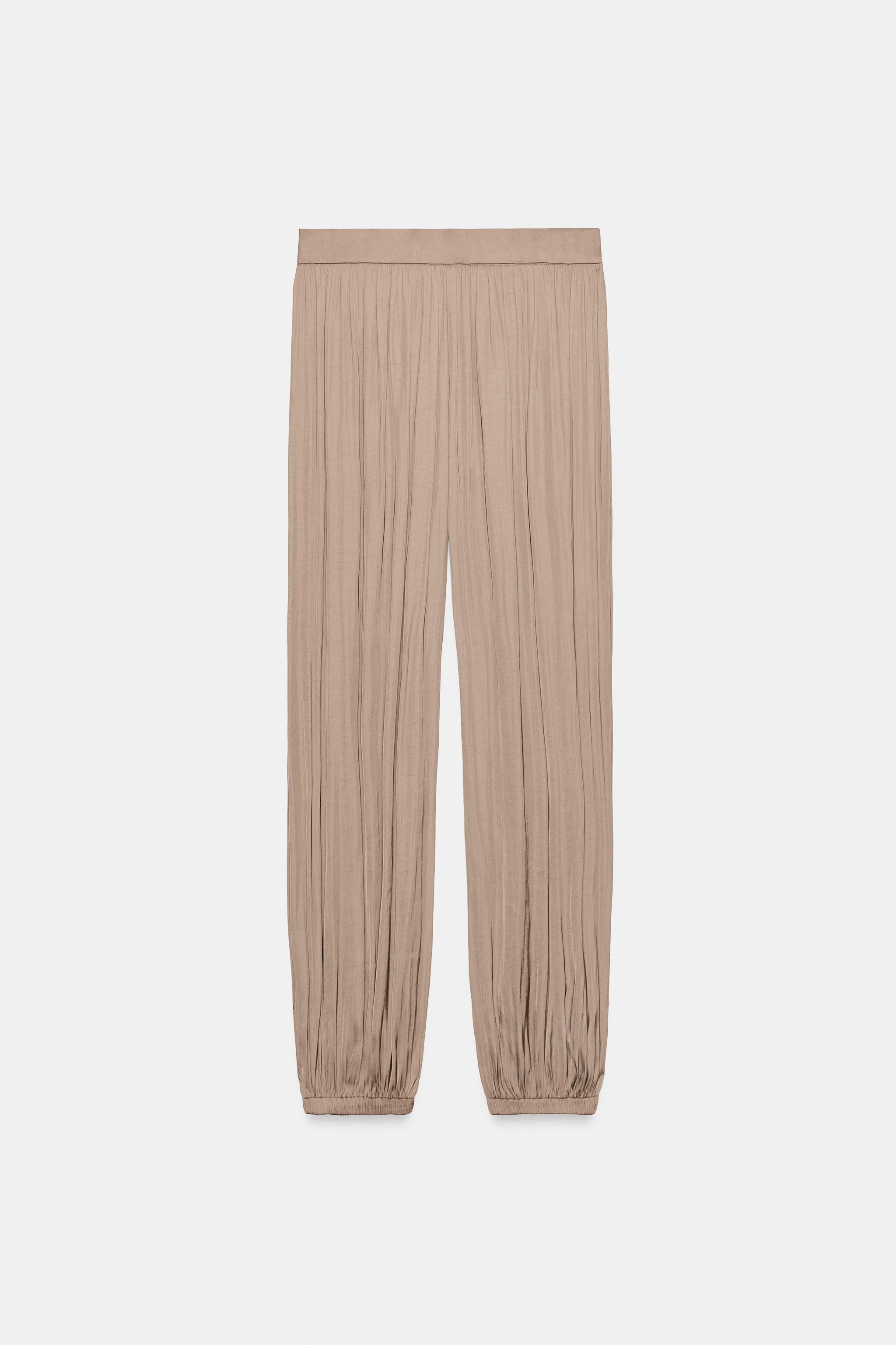 Женские брюки Zara SATIN EFFECT BALLOON PANTS — фото 4