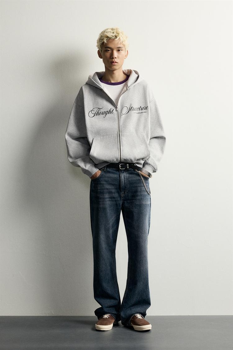 PRINTED ZIP-UP HOODIE