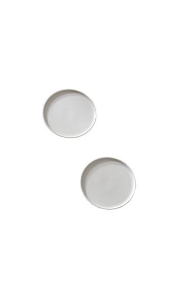 طقم 2 قطعة - طبق مصغر - خام-أبيض الخاص بـ Zara