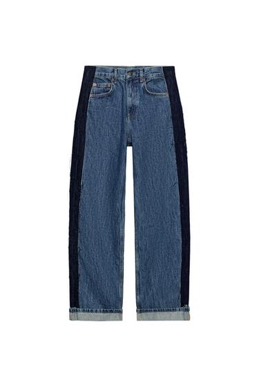 JEANS ZW COLLECTION ROLLED UP TIRO MEDIO - Azul medio de Zara
