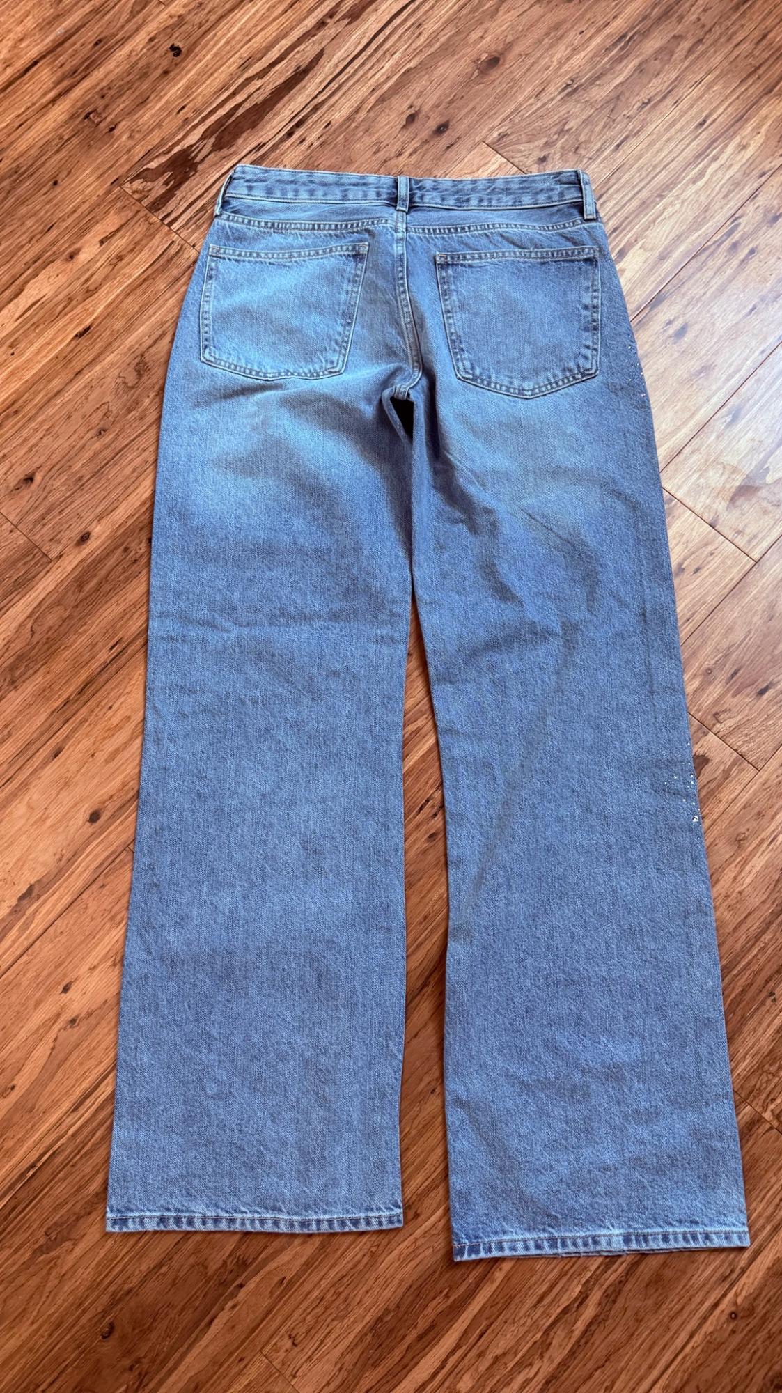 TRF LOW RISE SPARKLE WIDE LEG JEANS - Image 2