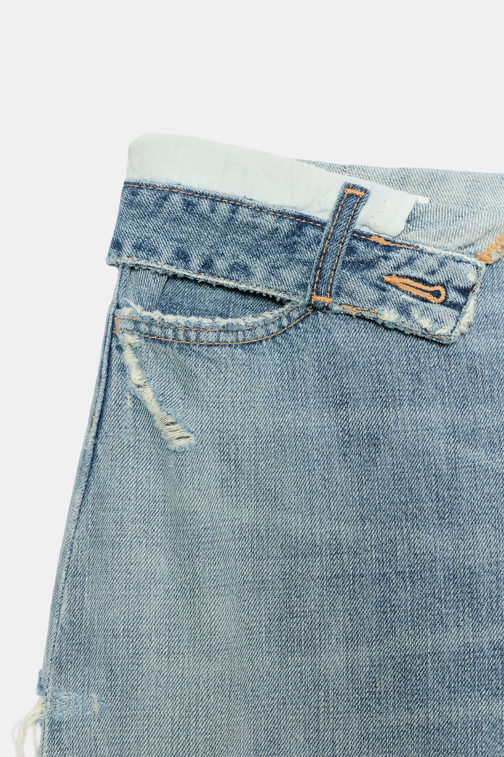 TRF MID-RISE FOLDED WAIST JEANS