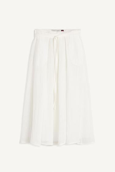 PLTD BLT SKRT - Blanc cassé de Zara