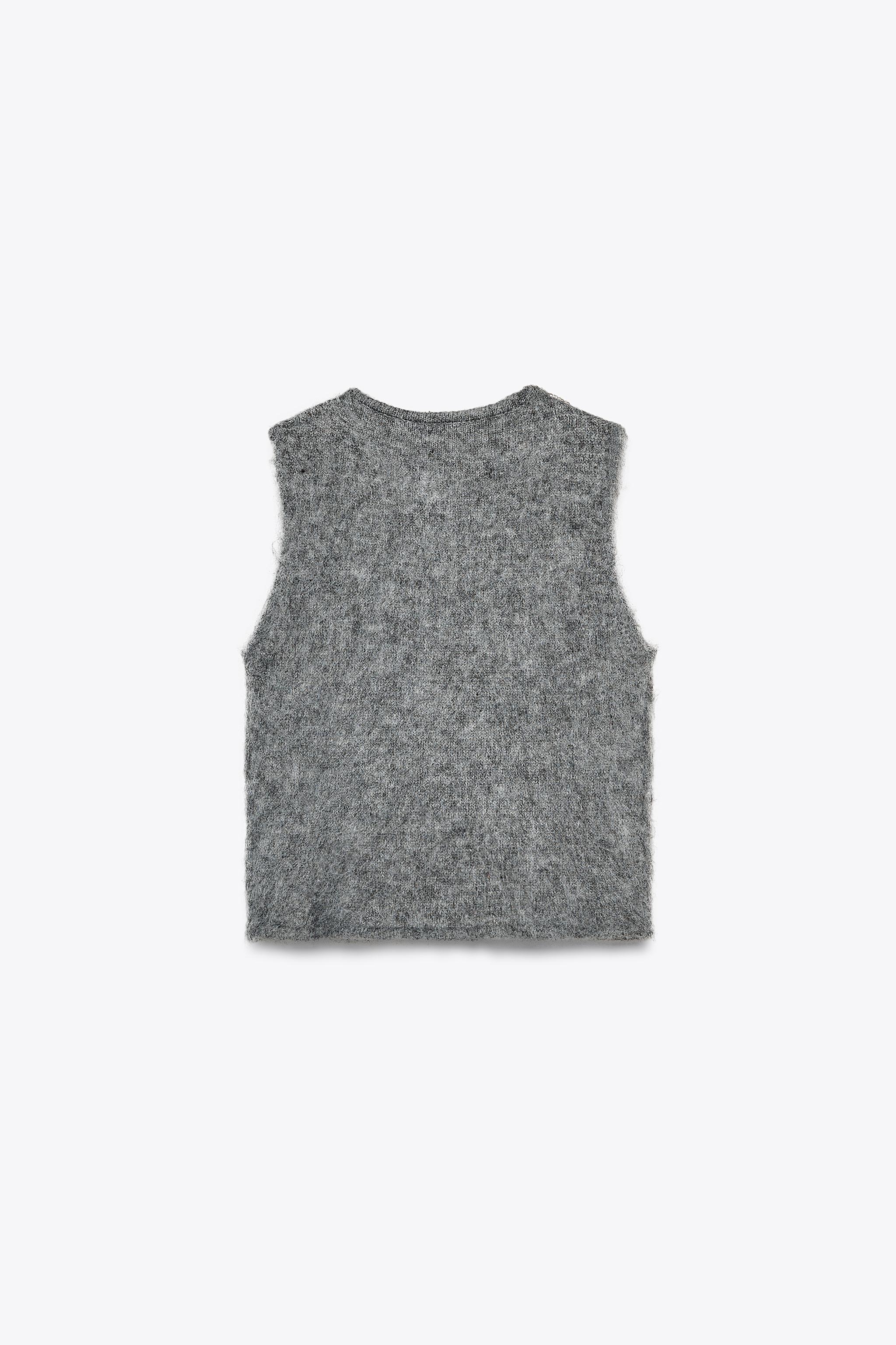 トップス WILLFULLYhandmade random pearl knit vest Willfully Handmade Random Pearl Knit Vest