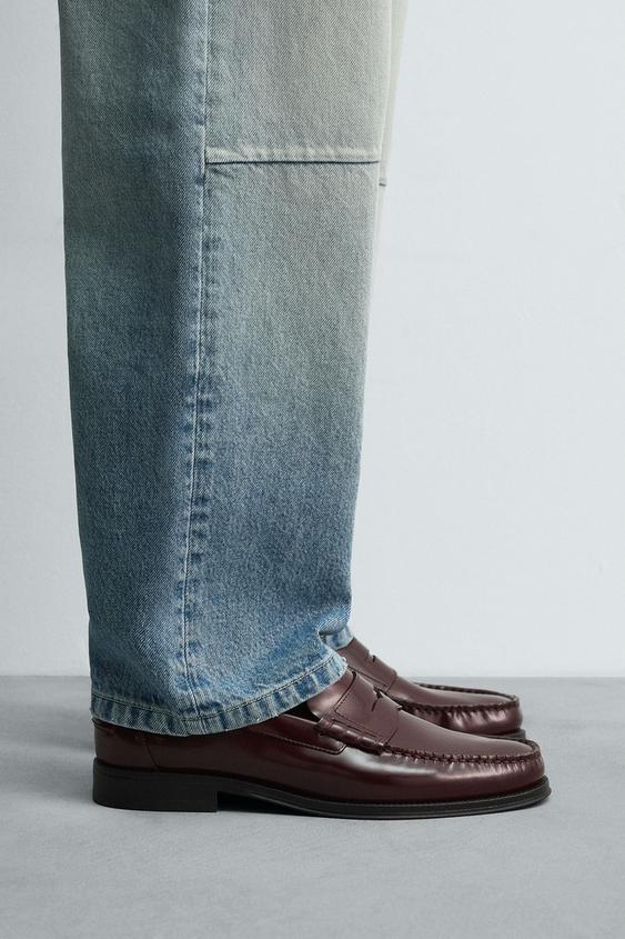 LEATHER PENNY LOAFERS