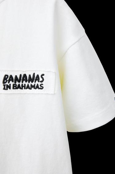 T-SHIRT MIT BANANEN-PRINT - Cremefarben von Zara