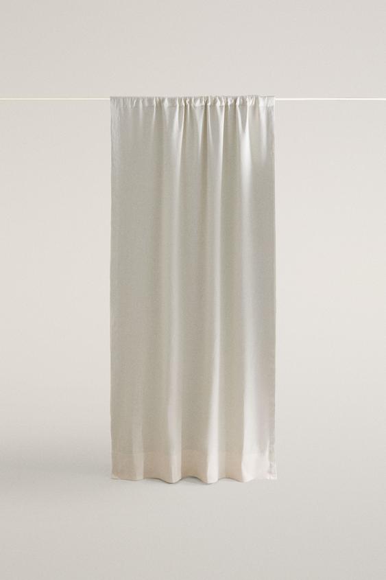 WHITE BLACKOUT LINEN CURTAIN - White by Zara - Image 0
