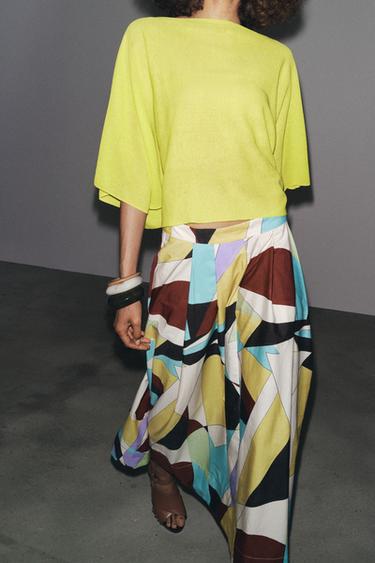 ZW COLLECTION PRINTED MIDI SKIRT - Multicoloured by Zara - Image 3