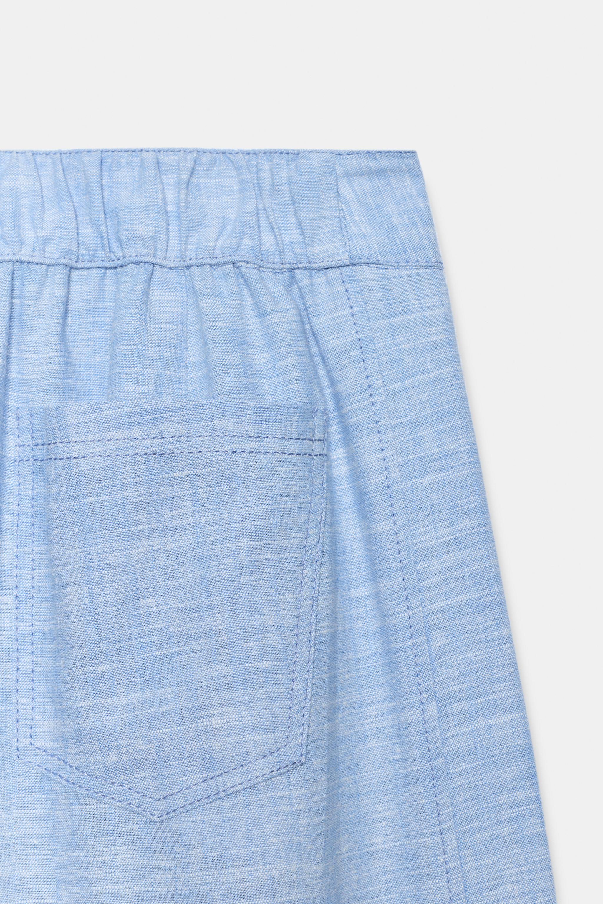 WIDE-LEG LINEN PANTS