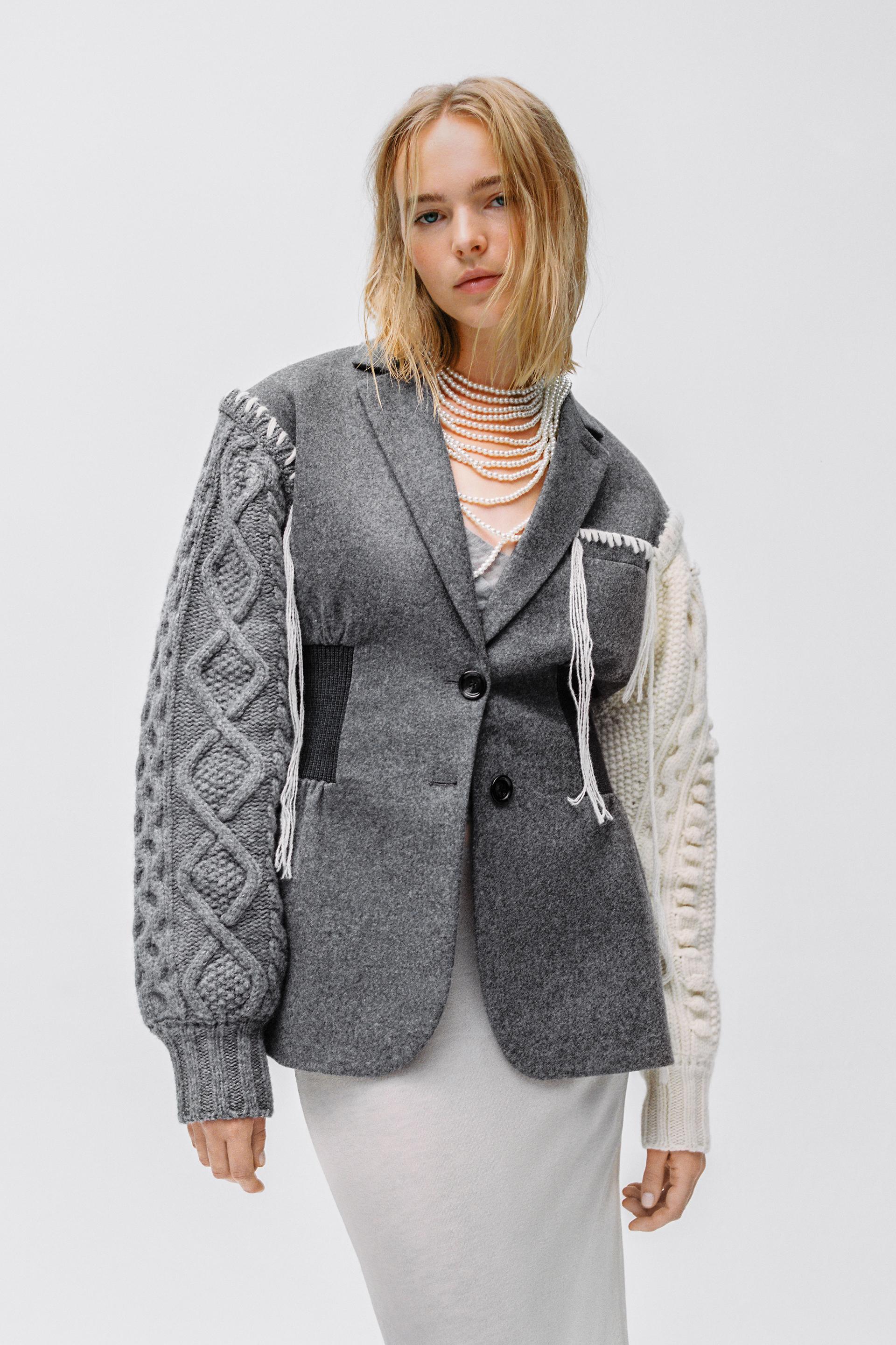 TRICOT SLEEVE BLAZER LIMITED EDITION - Gray