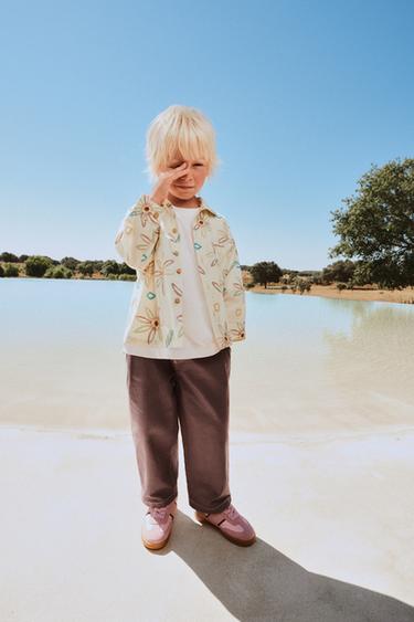 FLORAL AND DIAMOND PRINT SHIRT - Multicoloured by Zara