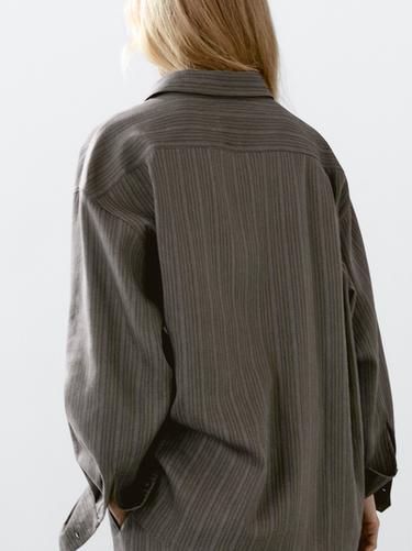 Zara Striped flowing shirt - Brown