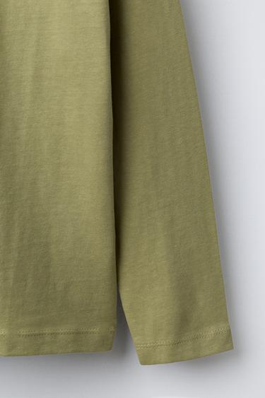 T-SHIRT BASIQUE MEDIUM WEIGHT - Kaki de Zara - Image 2
