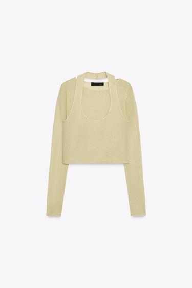 MULTI-POSITION KNIT TOP - TYEAMARILLO by Zara