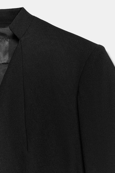 ZW COLLECTION LIMITED EDITION MINIMALIST LONG BLAZER - Black by Zara - Image 14