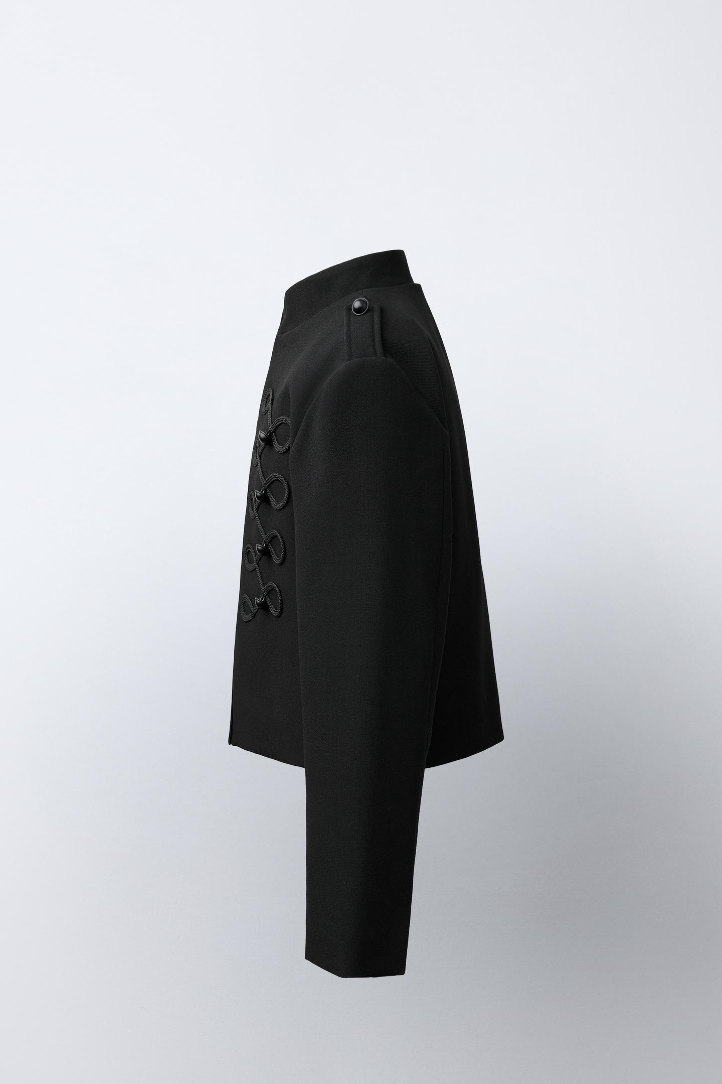 Детская куртка Zara Fitted Button, цвет: Чёрный — фото 6