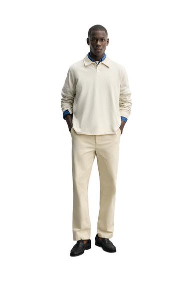 REGULAR FIT POLO SHIRT - Oyster-white by Zara