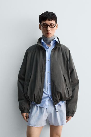 TECHNICAL QUILTED JACKET - Dark khaki by Zara