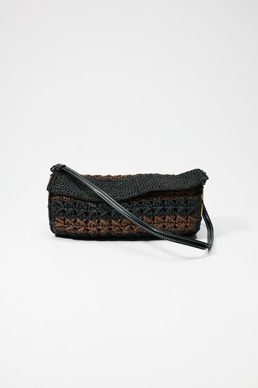 BOLSA DE OMBRO COM CORPO TRANÇADO - Multicolor da Zara