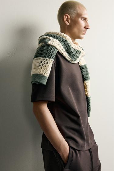 Zara INTERLOCK RELAXED FIT SWEATSHIRT - Dark brown
