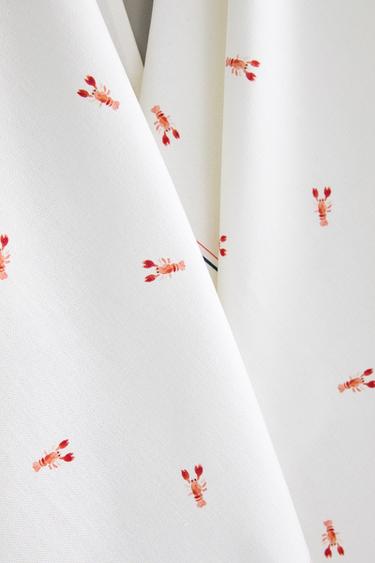 PACK OF COTTON LOBSTER TEA TOWELS (PACK OF 2) - Blue by Zara - Image 3