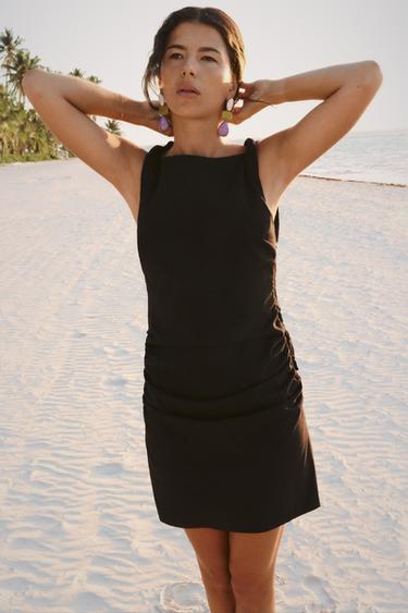 ROBE MINI DRAPÉE - Noir de Zara - Image 0
