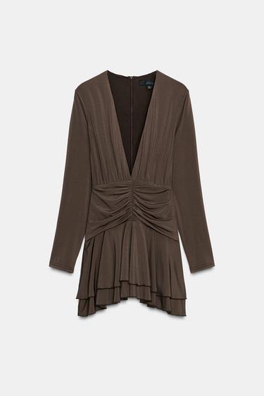 DRAPED WAIST PLAYSUIT DRESS - Earth by Zara - Image 4