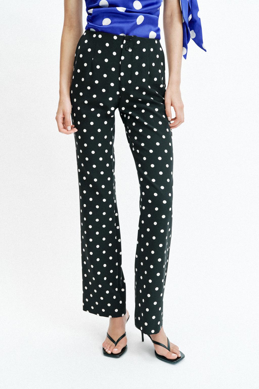 POLKA DOT FLARE PANTS - image 2