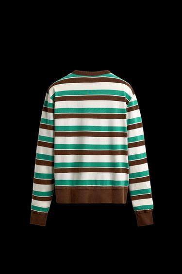 Zara STRIPED T-SHIRT HARRY LAMBERT FOR ZARA X DISNEY - Brown / Green