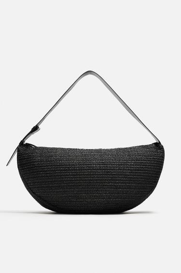 BRAIDED SHOULDER BAG - Black by Zara