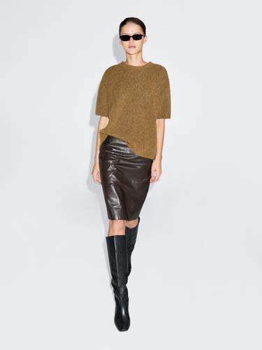 Zara Oversize alpaca and wool knit sweater - Washed green - Image 0