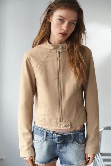 VESTE EFFET DÉLAVÉ - Marron clair de Zara - Image 2