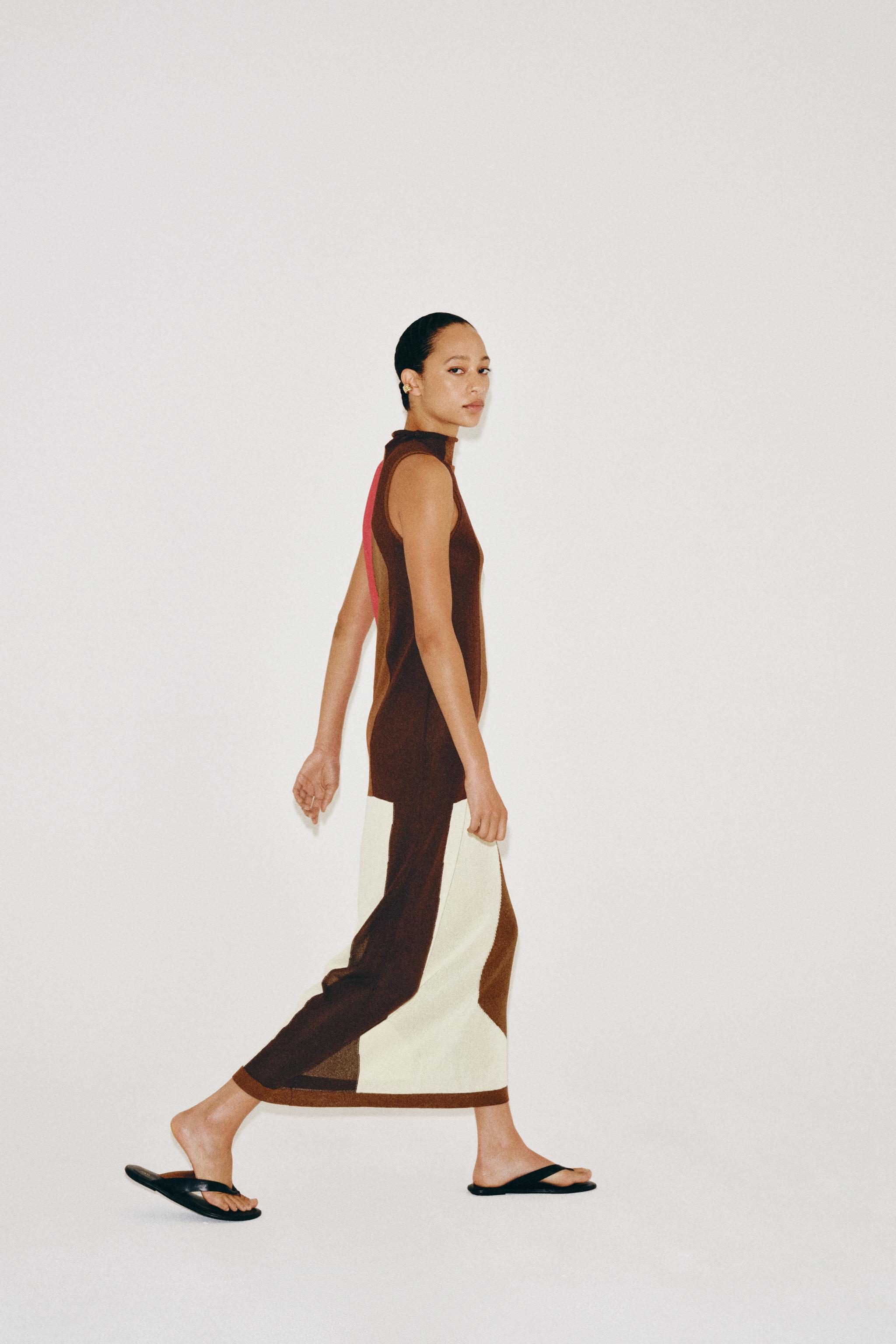 ROBE EN MAILLE COLOR BLOCK