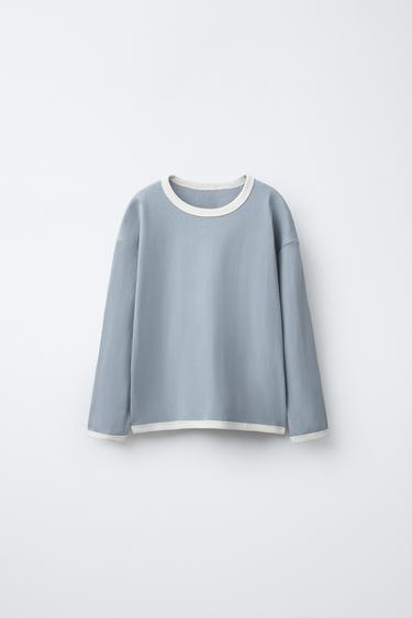 2-6 ANS/ PYJAMA CÔTELÉ UNI - Bleu / Gris de Zara - Image 1