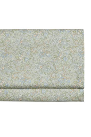 PAISLEY SATEEN FLAT SHEET - Green by Zara