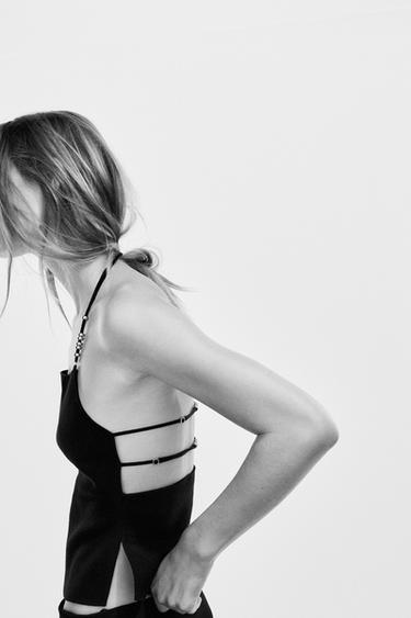 TOP PUNTO BOLAS - Negro de Zara