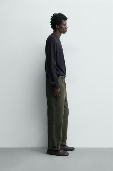 COTTON BLEND JUMPER - Navy blue by Zara - Image 3