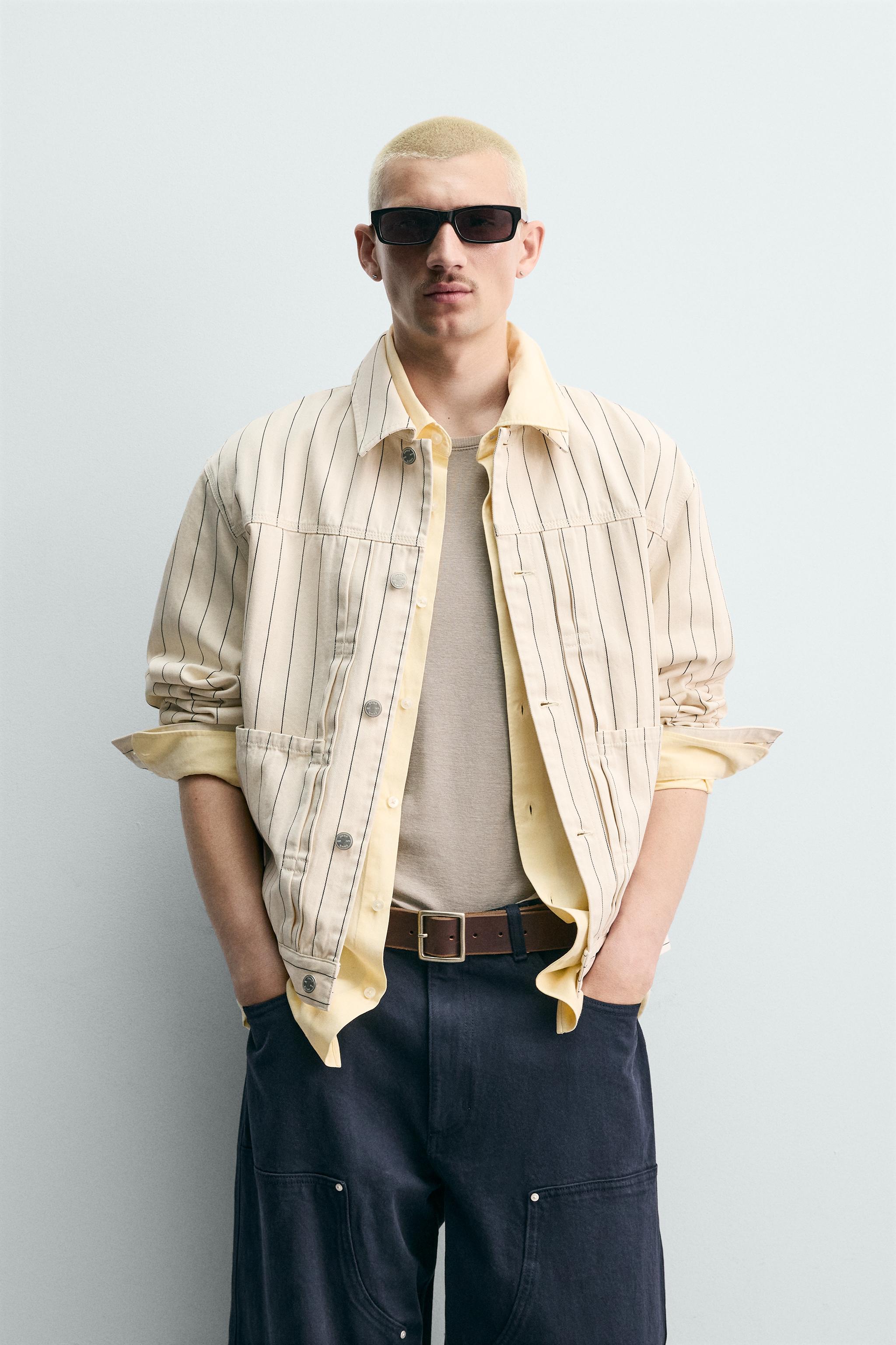 BLOUSON COUPE DÉCONTRACTÉE À RAYURES