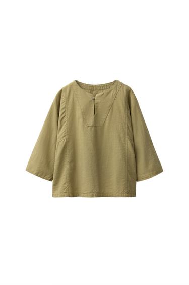 HEMD MIT STEHKRAGEN CREATED BY CARAMEL LONDON X ZARA - Khaki von Zara